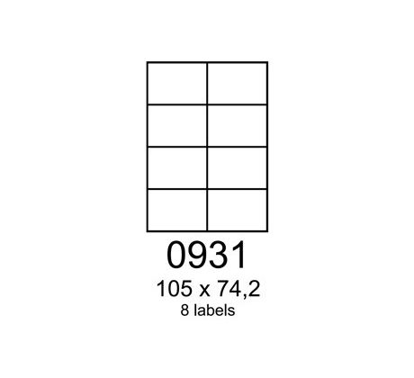 etikety RAYFILM 105x74,2 univerzálne biele R01000931A (100 list./A4) (R0100.0931A)