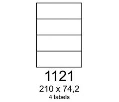 etikety RAYFILM 210x74,2 univerzálne biele R01001121A (100 list./A4) (R0100.1121A)