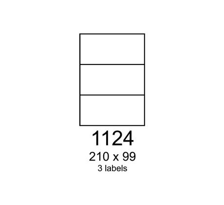 etikety RAYFILM 210x99 univerzálne biele R01001124A (100 list./A4) (R0100.1124A)