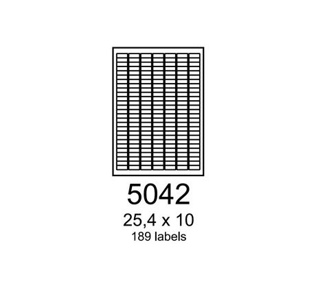 etikety RAYFILM 25,4x10 univerzálne biele R01005042A (100 list./A4) (R0100.5042A)