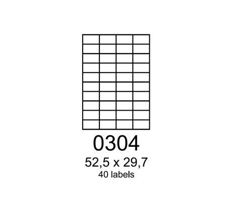etikety RAYFILM 52,5x29,7 univerzálne biele R01000304A (100 list./A4) (R0100.0304A)