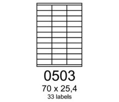 etikety RAYFILM 70x25,4 univerzálne biele R01000503A (100 list./A4) (R0100.0503A)