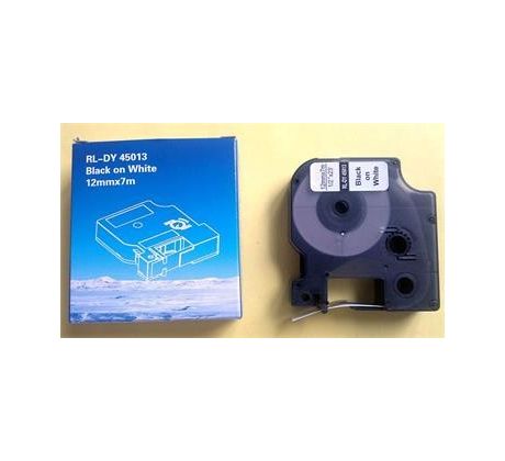 kompatibilná páska pre DYMO 45013 D1 Black On White Tape (12mm) (ECO-45013)