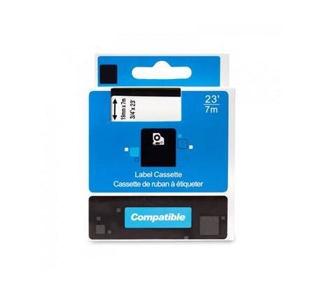 alt. páska pre DYMO 45803 D1, S0720830 Black On White Tape (19mm) (ECO-45803)