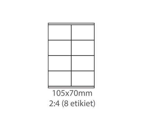 etikety Samolepiace 105x70 univerzálne biele 8ks/A4 (100 listov A4/bal.) (ECO-10507000)