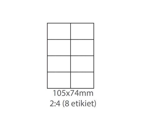 etikety Samolepiace 105x74 univerzálne biele (1000 listov A4/bal.) (ECO-10507400F)