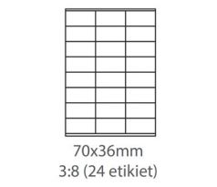 etikety samolepiace 70x36 univerzálne biele 24ks/A4 (100 listov A4/bal.) (ECO-07003602)