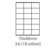 etikety Samolepiace 70x48 univerzálne biele (100 listov A4/bal.) (ECO-07004800)