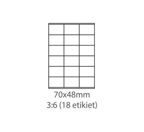 etikety Samolepiace 70x48 univerzálne biele (100 listov A4/bal.) (ECO-07004800)