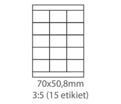 etikety Samolepiace 70x50,8 univerzálne biele (100 listov A4/bal.) (ECO-07005000)
