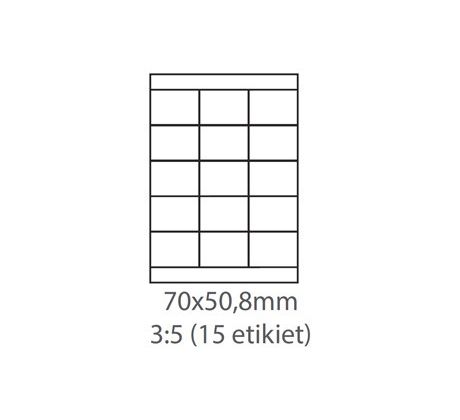 etikety Samolepiace 70x50,8 univerzálne biele (100 listov A4/bal.) (ECO-07005000)