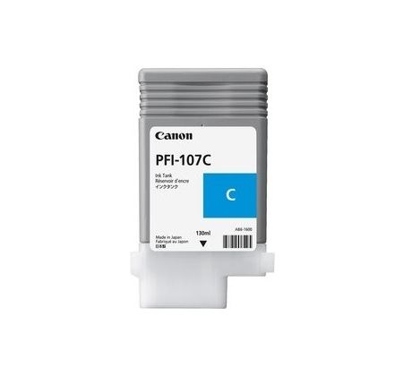 kazeta CANON PFI-107C cyan iPF 670/680/685/770/780/785 (130 ml) (6706B001)