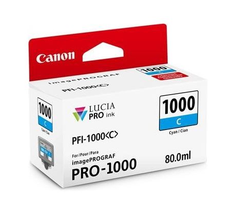 kazeta CANON PFI-1000C Cyan iPF PRO-1000 (80 ml) (0547C001)