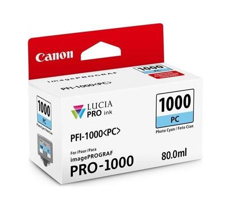 kazeta CANON PFI-1000PC Photo Cyan iPF PRO-1000 (80 ml) (0550C001)