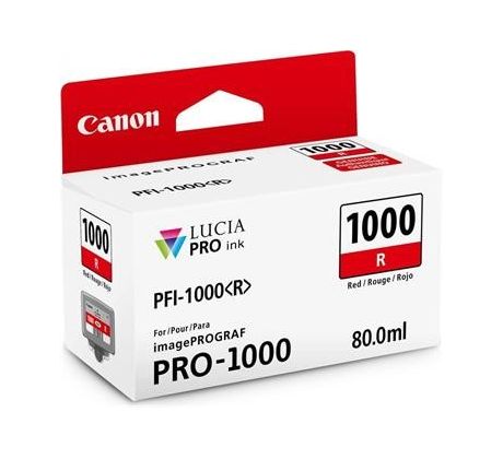 kazeta CANON PFI-1000R Red iPF PRO-1000 (80 ml) (0554C001)
