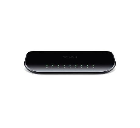 Mini Desktop Gigabit Switch TP-LINK TL-SG1008D 8-port 10/100/10000M, 8x 10/100/1000M RJ45 ports, Plastic case (TL-SG1008D)