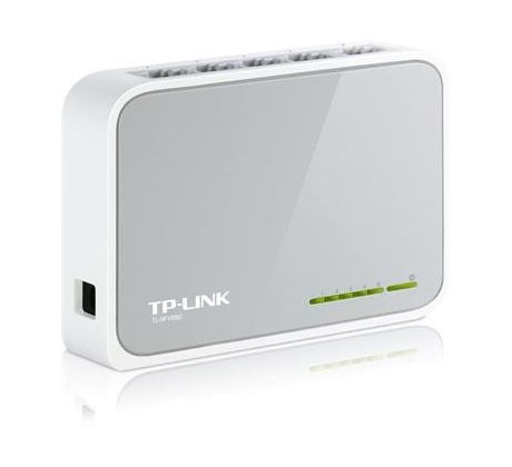 Mini Desktop Switch 5-port 10/100M TP-LINK TL-SF1005D, 5x 10/100M RJ45 ports, Plastic case (TL-SF1005D)