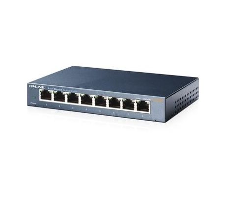 Gigabit Switch TP-LINK TL-SG108 . 8-port 10/100/10000M, 8x 10/100/1000M RJ45 ports, supports GMP Snooping, Metal case (TL-SG108)