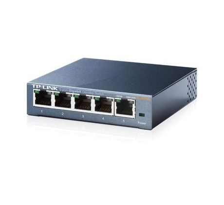 Gigabit Switch TP-LINK TL-SG105 . 5-port 10/100/10000M, 5x 10/100/1000M RJ45 ports, supports GMP Snooping, Metal case (TL-SG105)