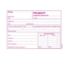 Príjmový pokl.doklad A6 s DPH samoprepis