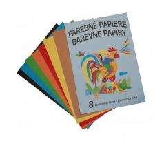 Farebný papier A4 8 listov