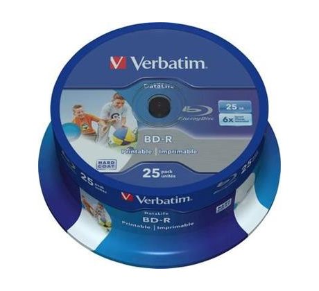 BD-R SL 25GB 6X Wide Printable 25 cake (43811)