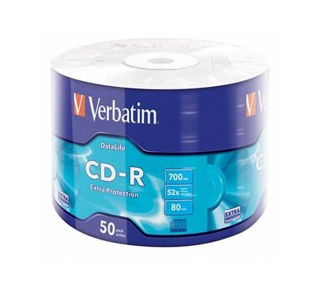 CD-R VERBATIM DTL Extra Protection 700MB 52X 50ks/spindel (43787)