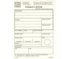 Podací lístok A6 blok 100 lístkov