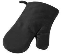 Bavlnená kuchynská rukavica s uškom na zavesenie, čierna