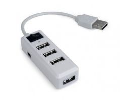 USB 2.0 4-port hub with switch, white (UHB-U2P4-21)