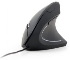 Ergonomic 6-button optical mouse, black (MUS-ERGO-01)