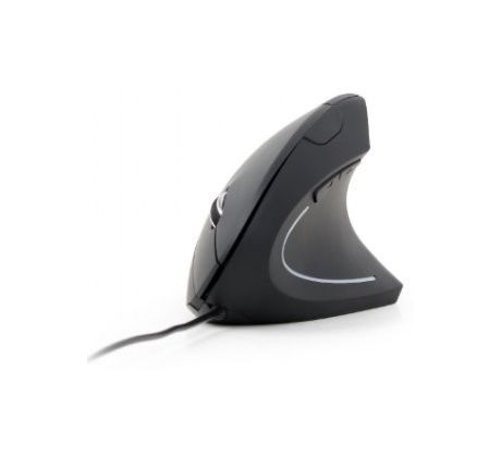 Ergonomic 6-button optical mouse, black (MUS-ERGO-01)