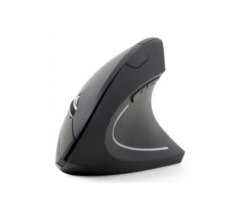 Ergonomic 6-button wireless optical mouse, black (MUSW-ERGO-01)