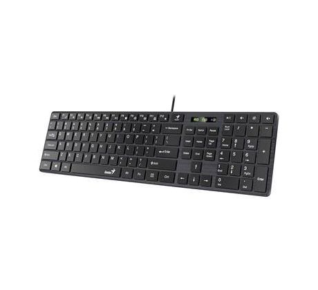 Klávesnica Genius Slimstar 126 káblová, USB, čierna, CZ+SK layout (31310017426)