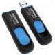 USB kľúč ADATA DashDrive™ Series UV128 128GB USB 3.0 flashdisk, výsuvný, čierny+modra (AUV128-128G-RBE)