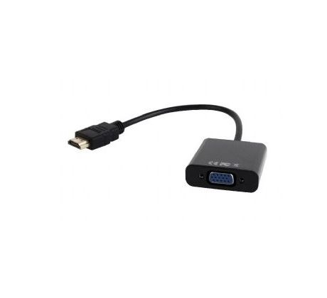 HDMI to VGA and audio adapter, single port, black (A-HDMI-VGA-03)