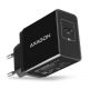 univerzálna USB nabíjačka Axagon ACU-PD22, 1x USB Typ C, 22W max. 3A, čierna PD3.0/QC3.0/AFC/FCP/Apple (ACU-PD22)