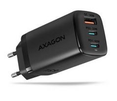 univerzálna USB nabíjačka Axagon ACU-DPQ65, 3x USB (USB-A + dual USB-C), 65W PD3.0/QC4+/PPS/Apple, čierna (ACU-DPQ65)