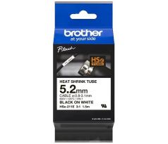 zmršťovacia bužírka BROTHER HSe211E čierne písmo, biela bužírka TUBE (5.2mm) (HSE211E)