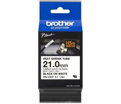 zmršťovacia bužírka BROTHER HSe251E čierne písmo, biela bužírka TUBE (21mm) (HSE251E)