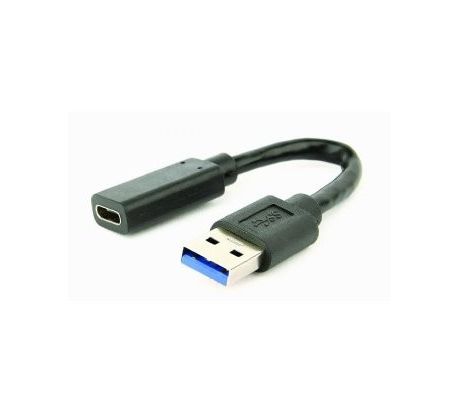 USB 3.1 AM to Type-C female adapter cable, 10 cm, black (A-USB3-AMCF-01)