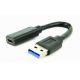 USB 3.1 AM to Type-C female adapter cable, 10 cm, black (A-USB3-AMCF-01)