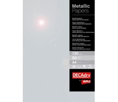Metalický papier APLI A4 strieborná, 130g, 50 hárkov