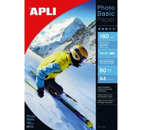 Fotopapier APLI A4 Photobasic lesklý 180g 60 hárkov