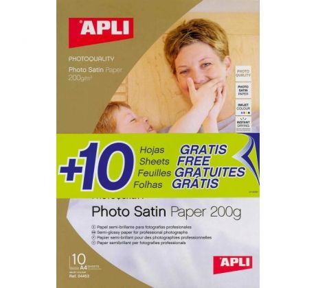 Fotopapier APLI A4 Satin 200g 20 hárkov