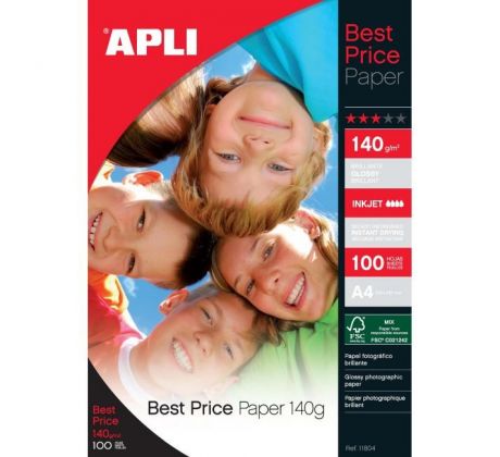 Fotopapier APLI A4 Best Price lesklý 140g 100 hárkov