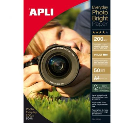 Fotopapier APLI A4 Bright, 200g, 50 hárkov