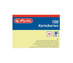 Papierové linajkové kartičky A5 Herlitz 100 ks