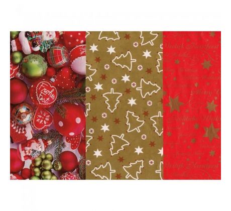 Baliaci papier vianočný mix motívov 70cmx5m