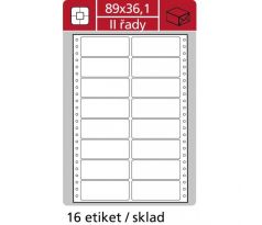 Etikety tabelačné 89x36,1mm APLI 2 radové